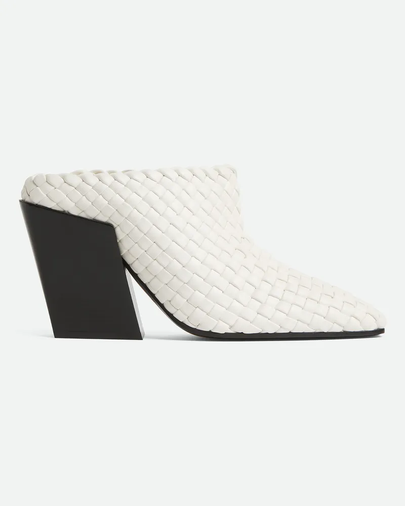 Bottega Veneta Ventura Mules White