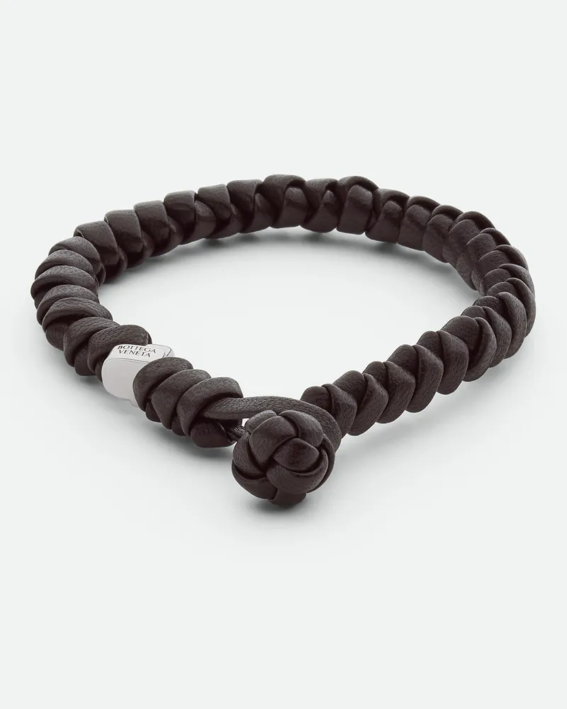 Bottega Veneta Knot Lederarmband - Braun - Herren 90 % Nappaleder & 10 % Sterlingsilber Braun