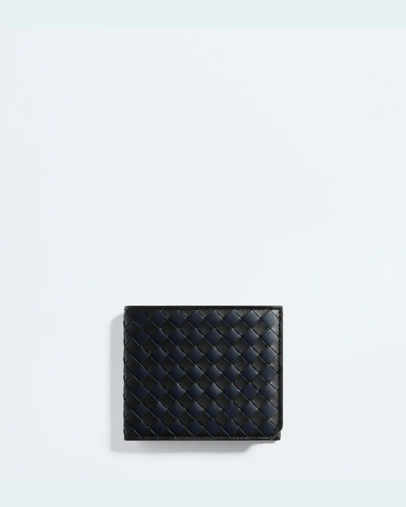 Bottega Veneta Intrecciato Piccolo Bi-fold Portemonnaie Mit Münzfach - Schwarz - Herren - 100 % Kalbsleder Schwarz