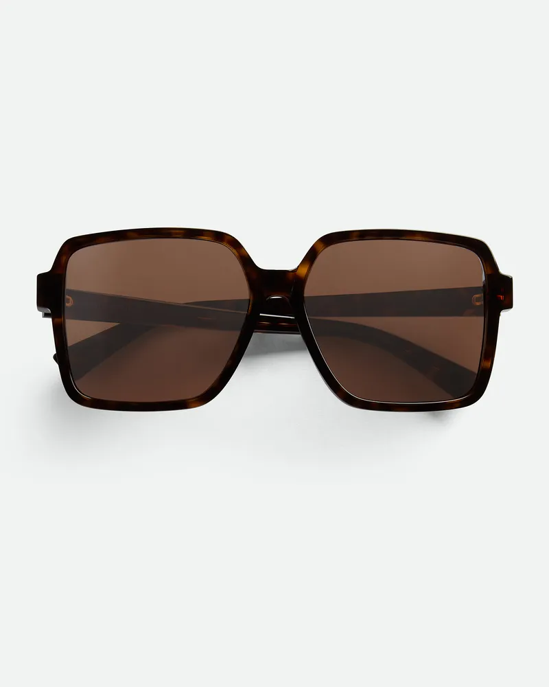 Bottega Veneta Quadratische Soft Sonnenbrille - Braun - Unisex Braun