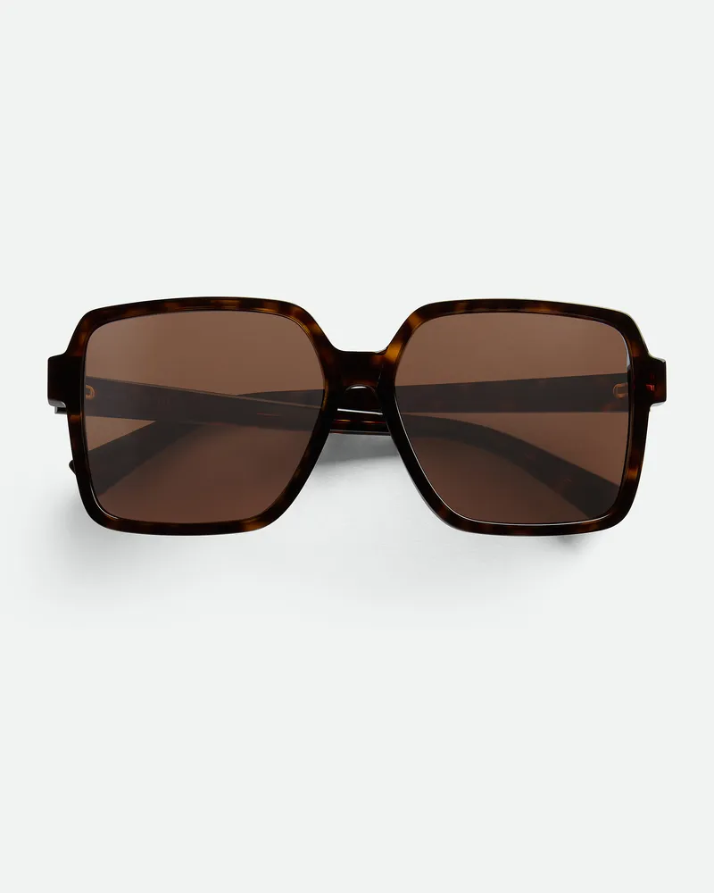 Bottega Veneta Quadratische Soft Sonnenbrille - Braun - Unisex - 100% Eastman Acetate Renew & Davon 27% Aus Recyceltem Material Braun