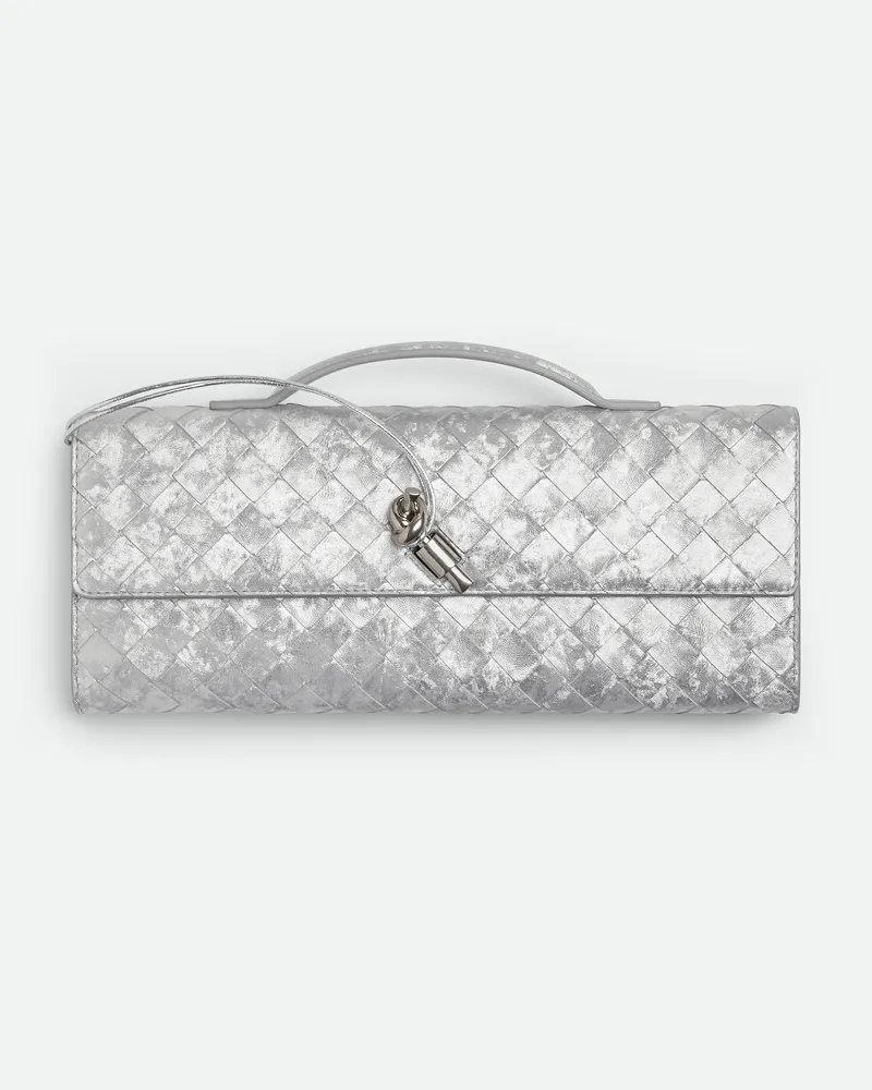 Bottega Veneta Andiamo Clutch - Silver - Damen Silver