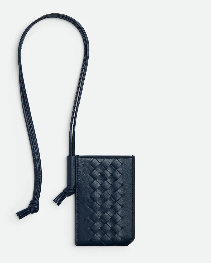 Bottega Veneta Intrecciato Piccolo Ausweisetui - Blau - Herren - 100% Kalbsleder Blau