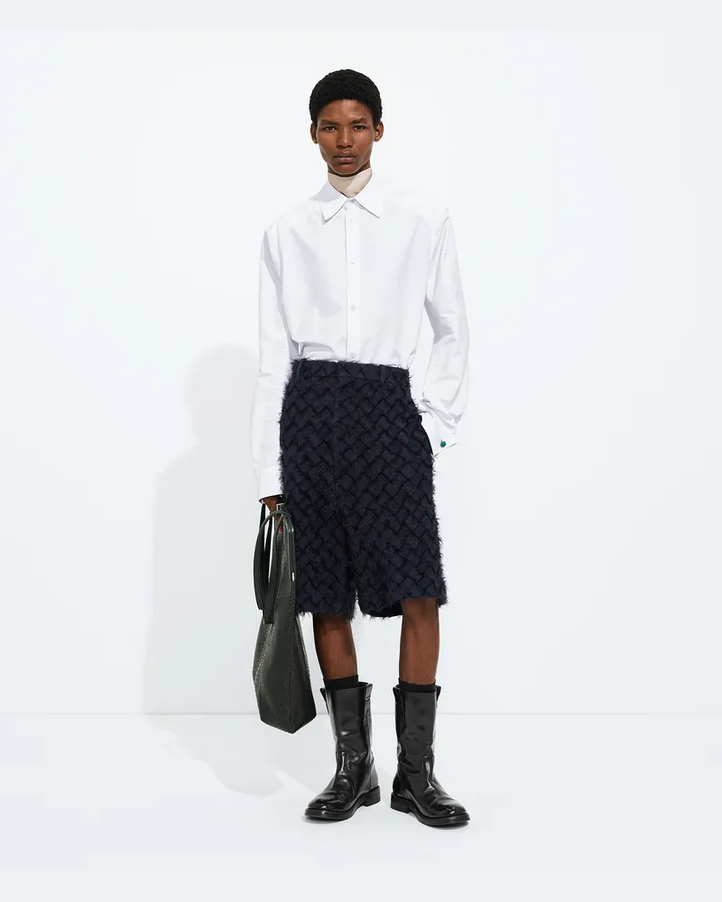 Bottega Veneta Intrecciato Shorts-Blau - Herren Blau