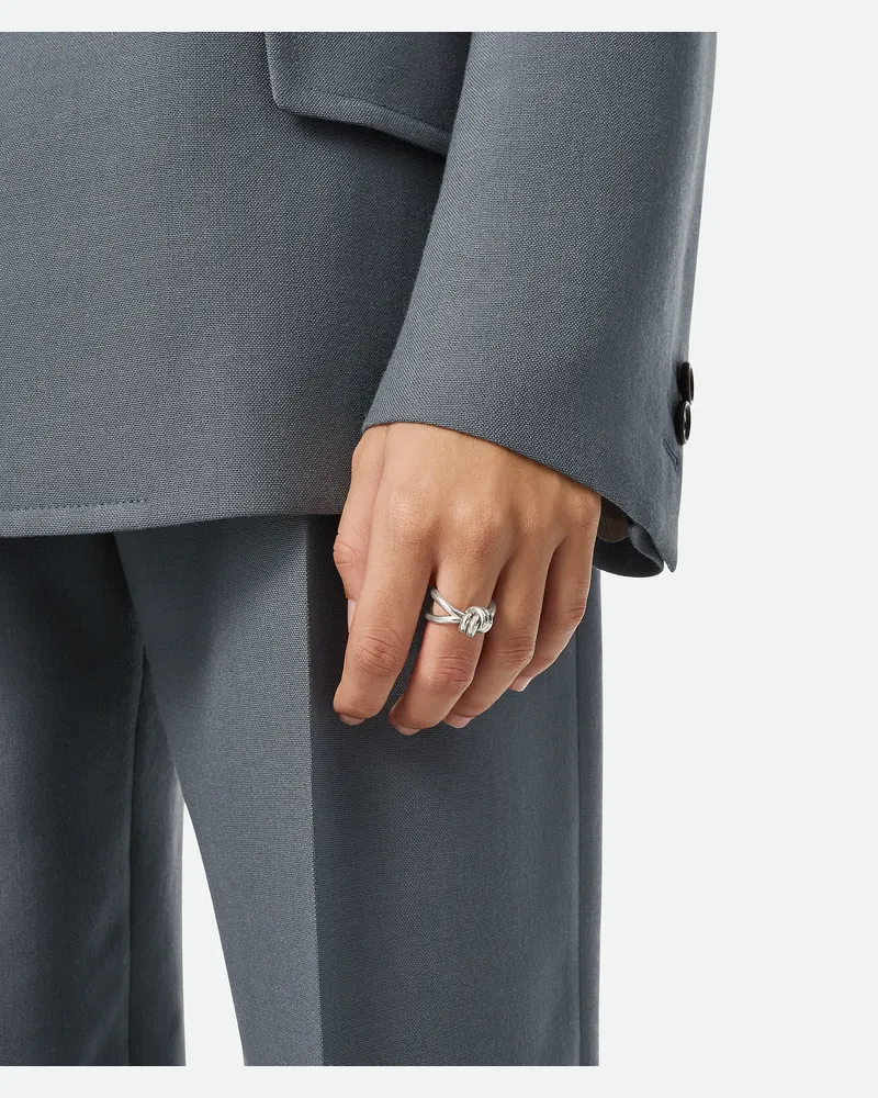 Bottega Veneta Knot Ring Silver