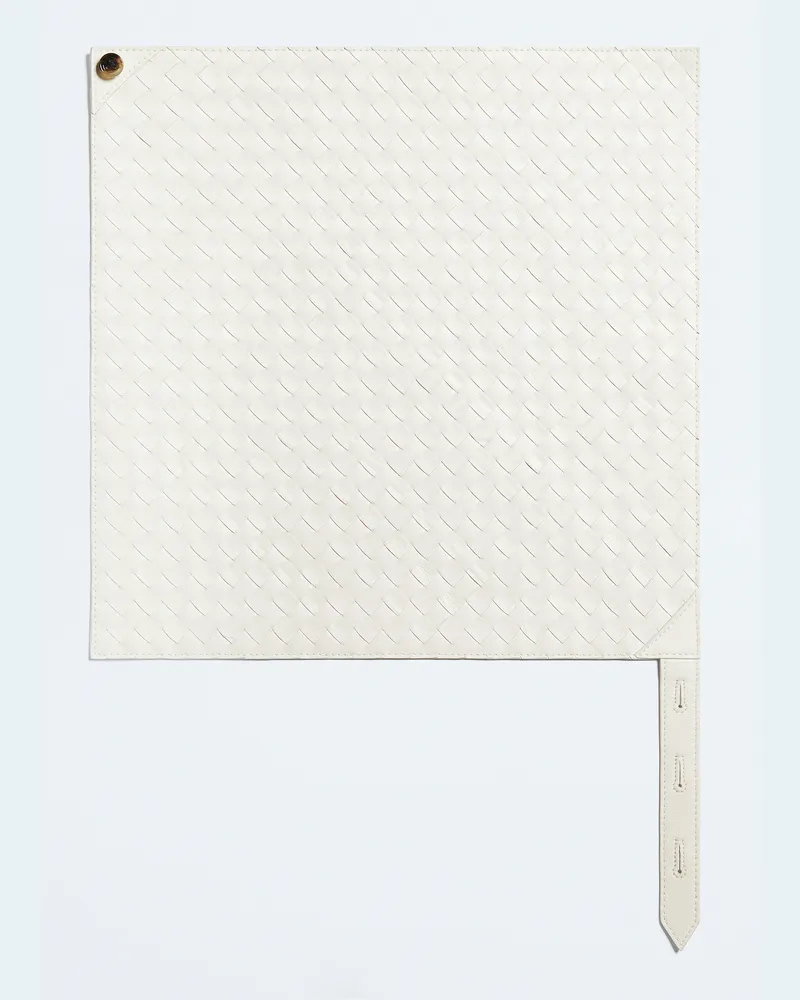 Bottega Veneta Foulard Aus Intrecciato Leder - Weiss - Damen - 100 % Lammleder Weiss