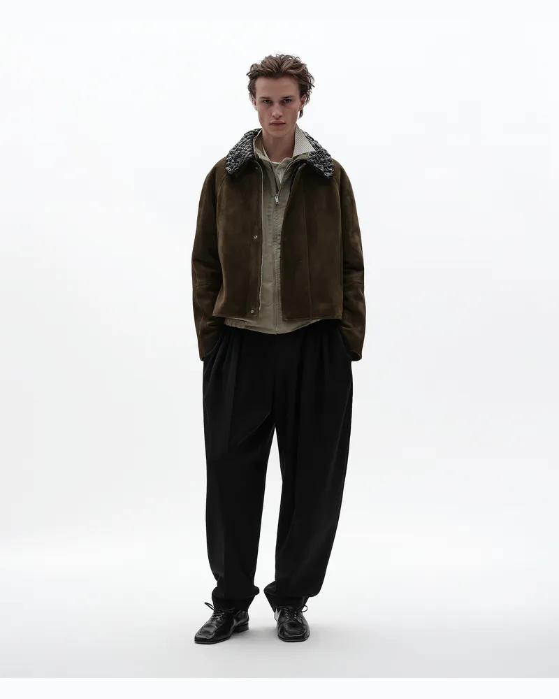 Bottega Veneta Wildlederjacke-Grün - Herren Grün