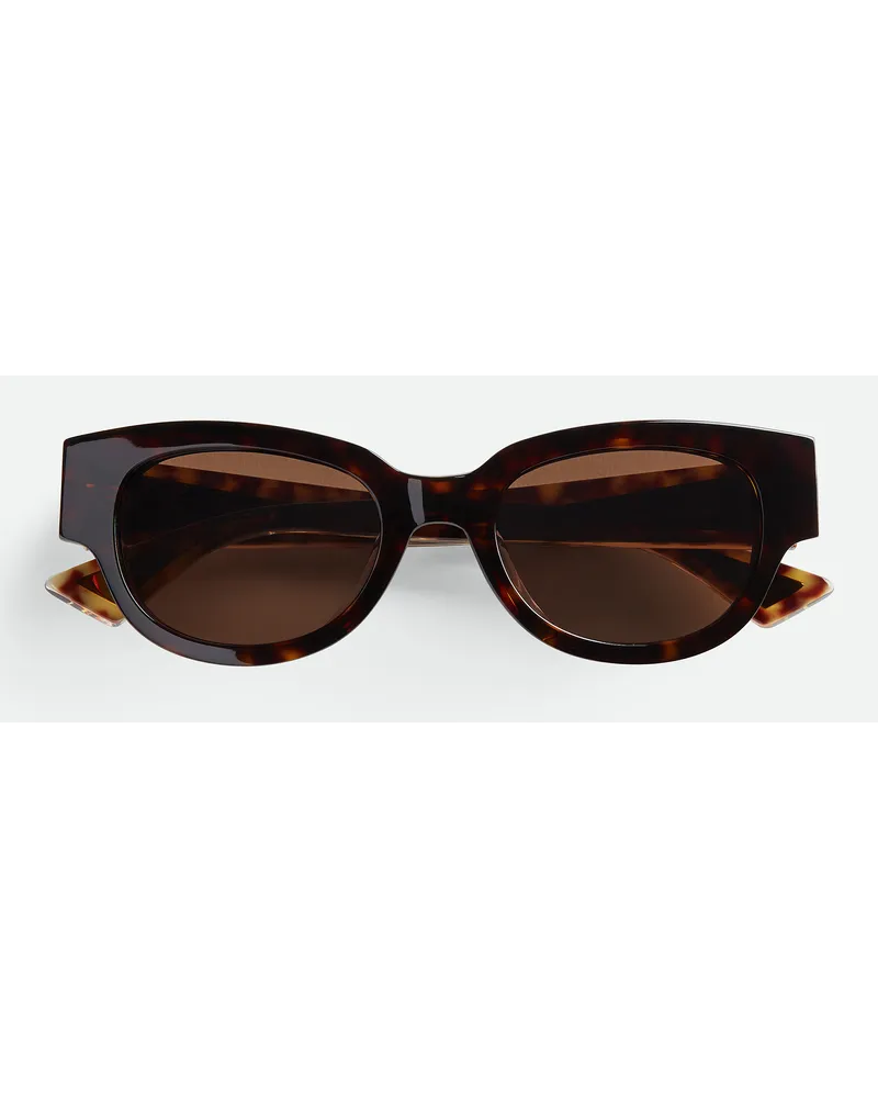 Bottega Veneta Trifold Sqare Sonnenbrille Havana