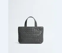 Mini Intrecciato Tote mit Zip-Grau - Herren