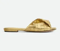 Flache Blink Mules-Gold - Damen
