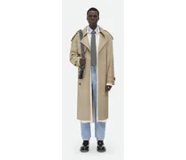 Trenchcoat Aus Bedrucktem Leder Mit Moulinetwilleffekt