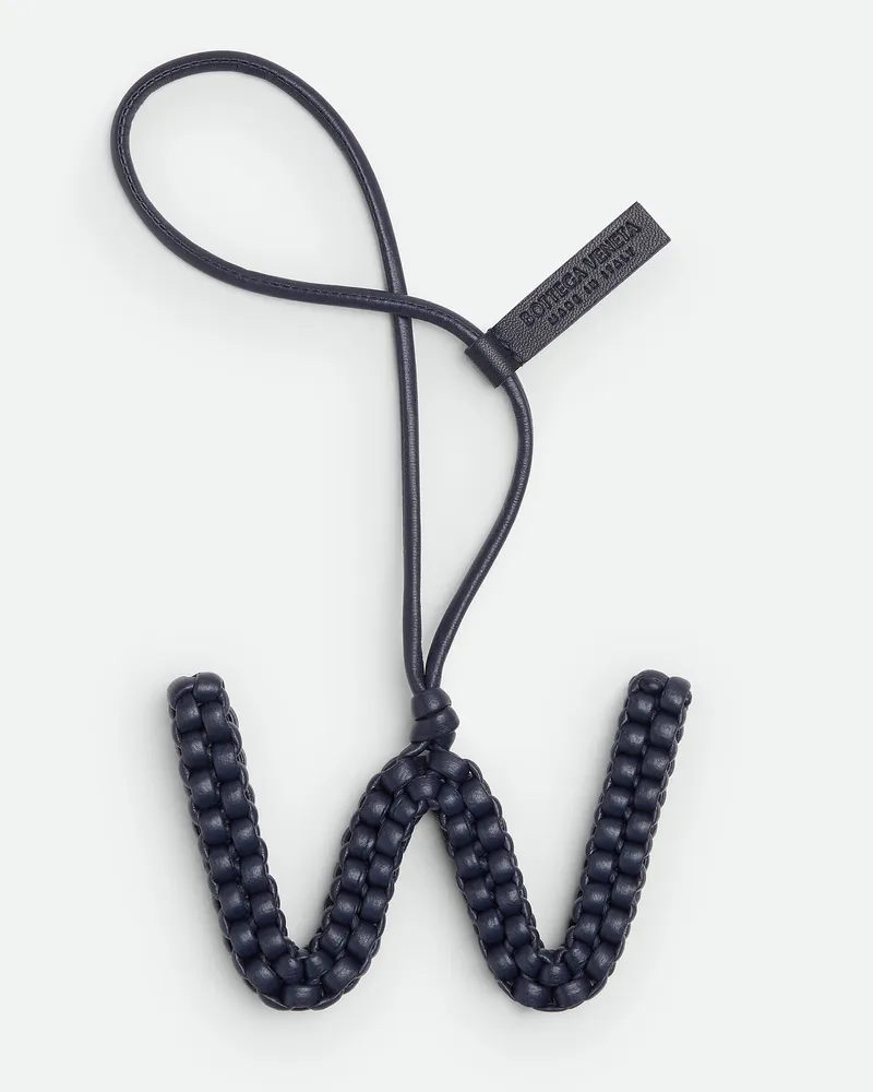 Bottega Veneta Buchstabe W-charm - Blau - Herren - 100 % Lammleder Blau