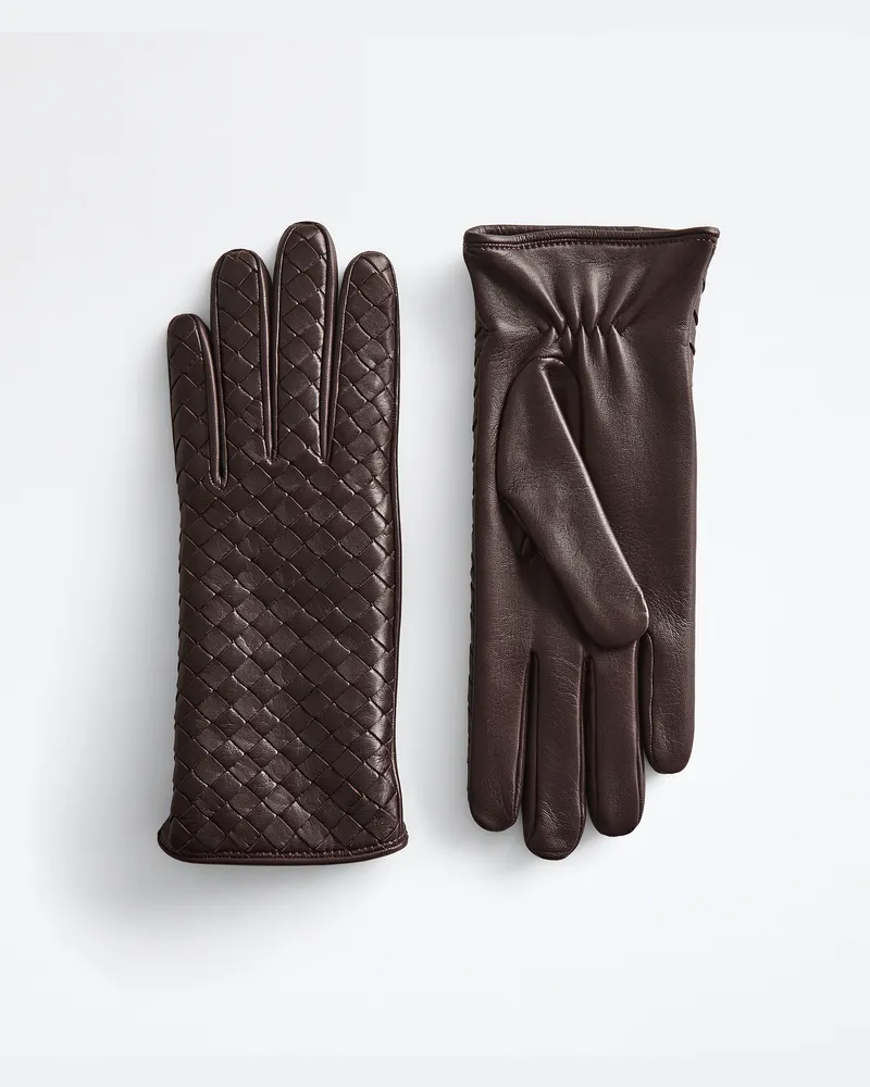 Bottega Veneta Handschuhe aus Intrecciato Leder-Braun - Damen Braun