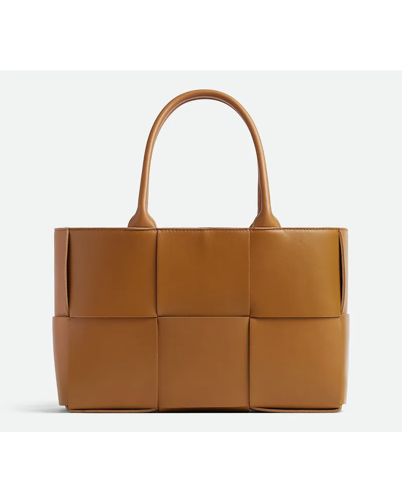 Bottega Veneta Kleine Arco Tote Henkeltasche Camel