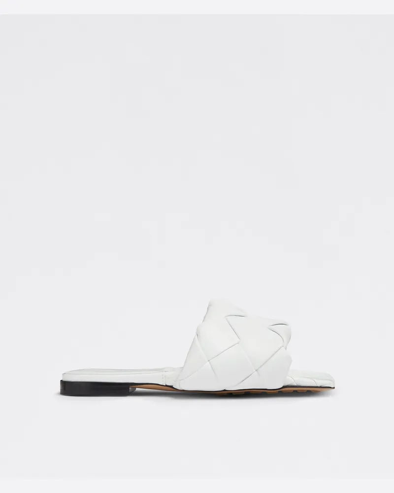 Bottega Veneta Lido Flache Sandale - Weiss - Damen 100 % Lammleder Weiss