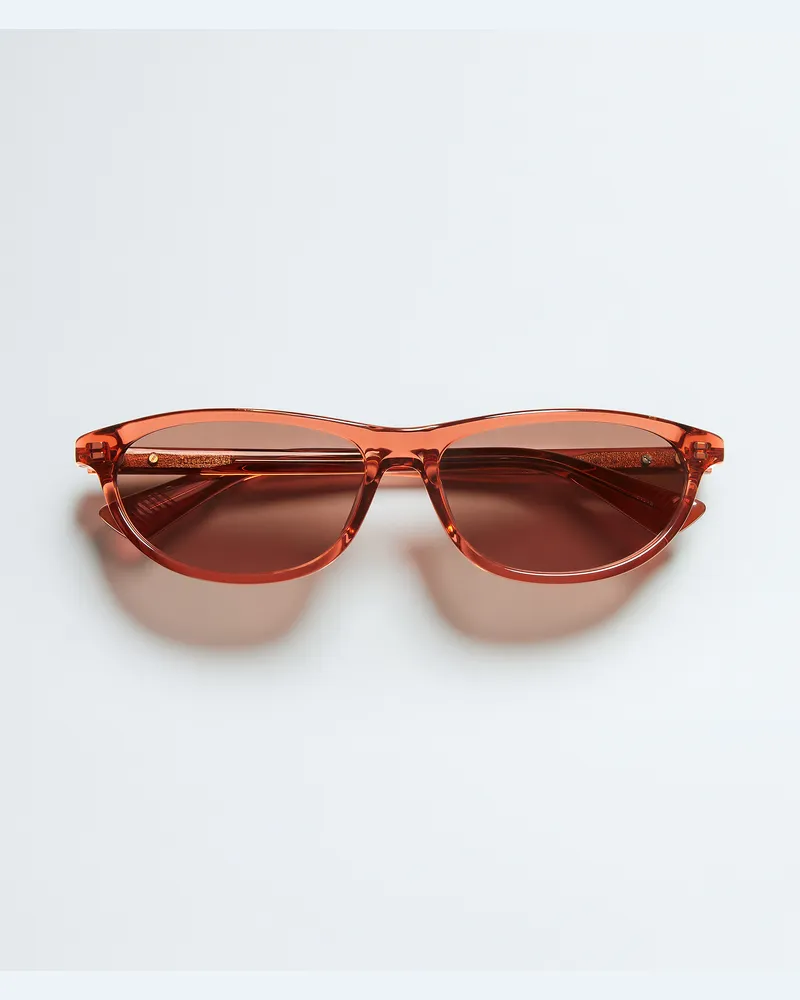 Bottega Veneta Rechteckige Classic Sonnenbrille-Orange - Unisex Orange