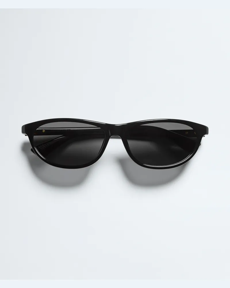Bottega Veneta Rechteckige Classic Sonnenbrille-Schwarz - Unisex Schwarz