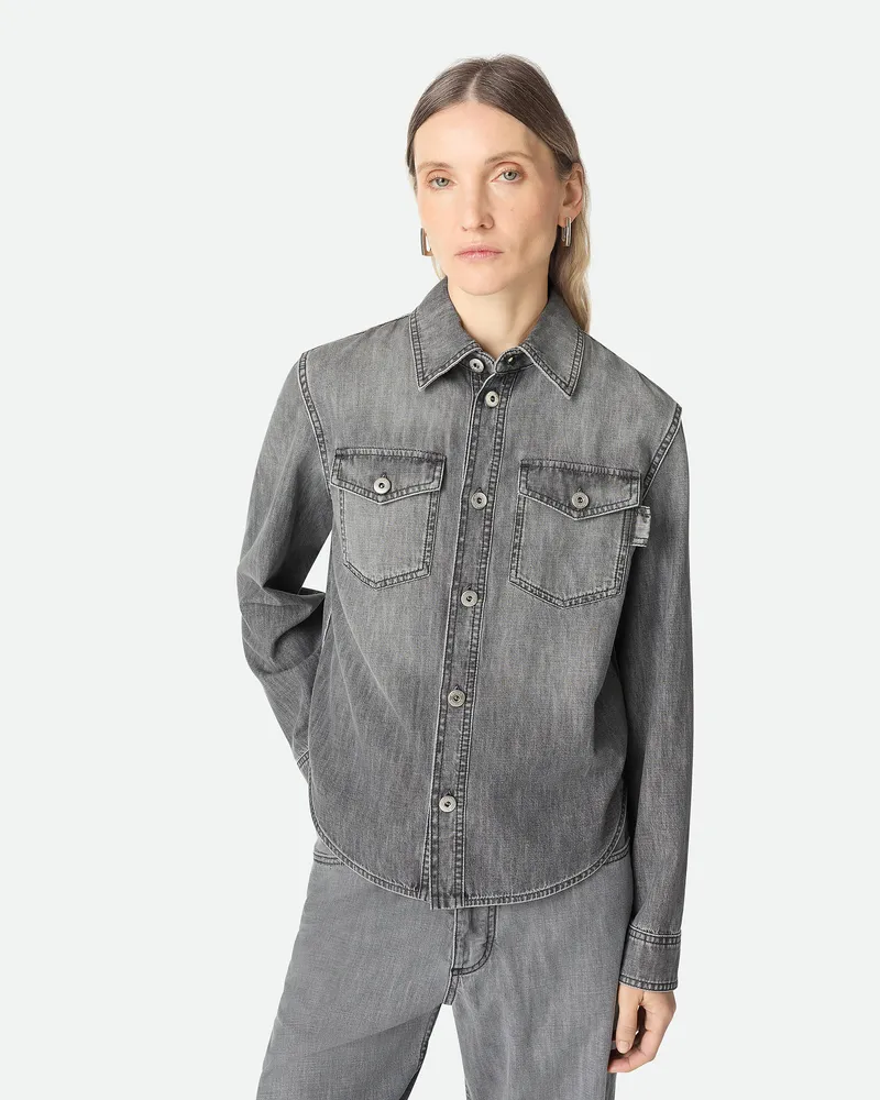 Bottega Veneta Schwarzes Jeanshemd-Schwarz - Damen Schwarz
