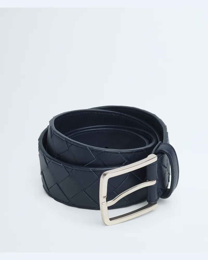 Bottega Veneta Intrecciato Gürtel - Blau - Herren 100 % Kalbsleder Blau