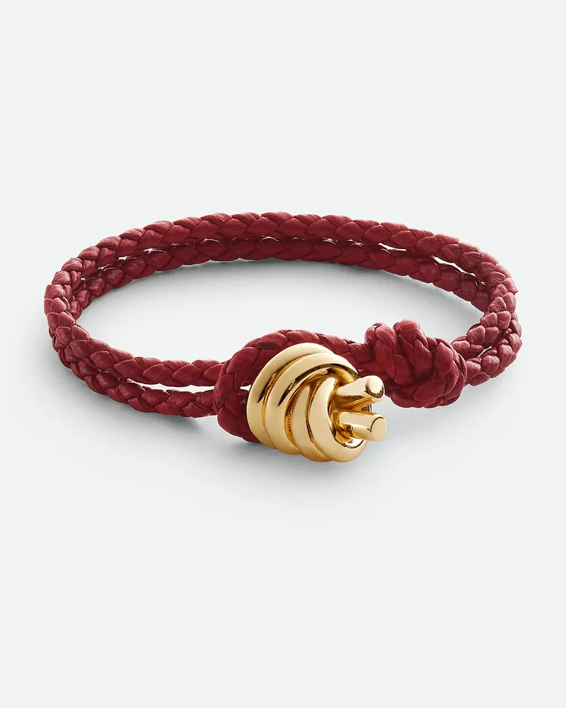 Bottega Veneta Knot Lederarmband - Bordeaux - Unisex Bordeaux