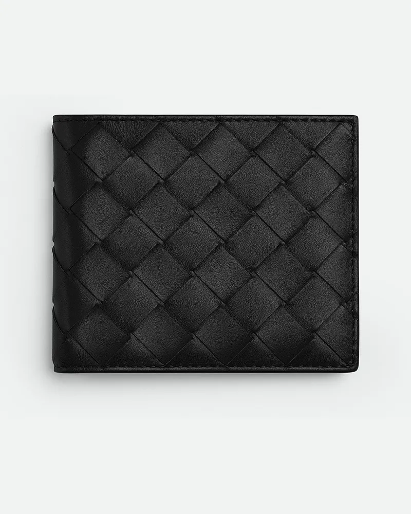Bottega Veneta Intrecciato Bi-fold Portemonnaie - Schwarz - Herren Schwarz