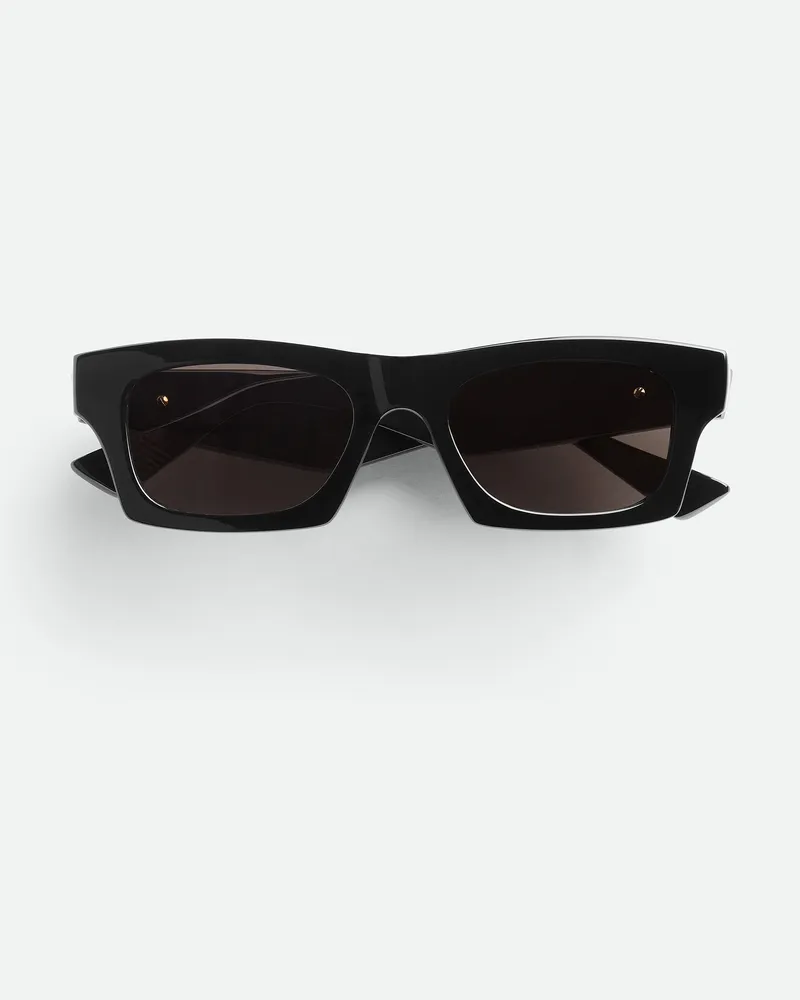 Bottega Veneta Quadratische Classic Sonnenbrille - Schwarz - Unisex - 100% Recyceltes Azetat Schwarz