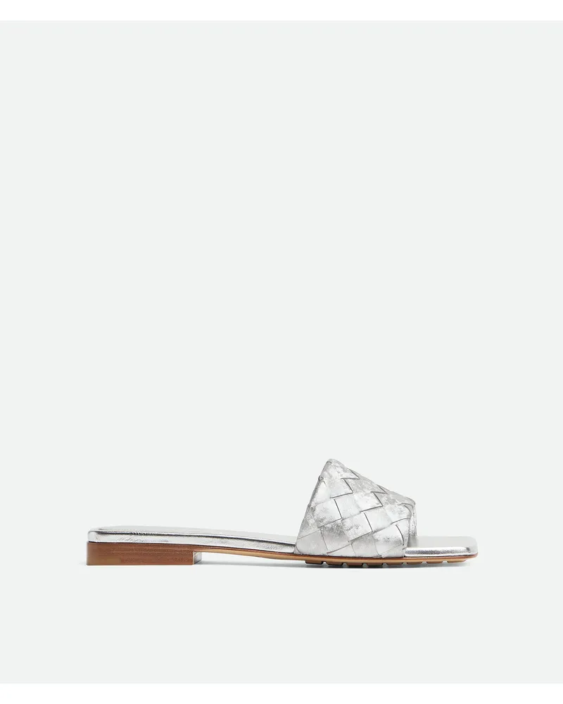 Bottega Veneta Flache Parco Mules - Silber - Damen 100 % Lammleder Silber