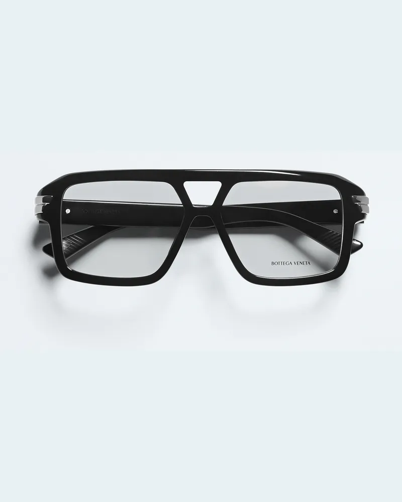 Bottega Veneta Mitre Aviator Brille-Schwarz - Unisex Schwarz