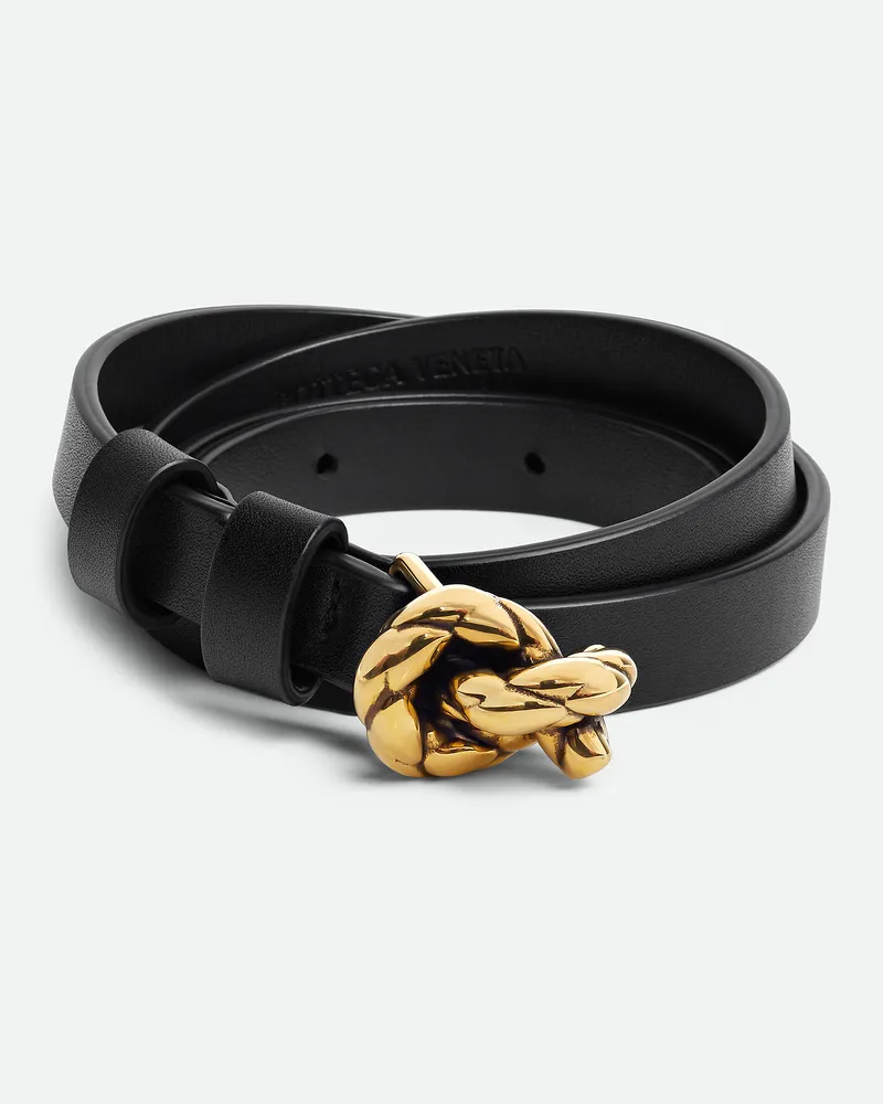 Bottega Veneta Knot Gürtel - Schwarz - Damen 100% Kalbsleder Schwarz
