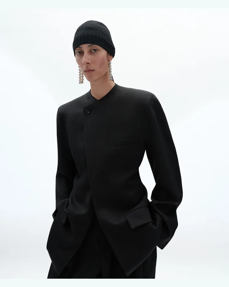 Bottega Veneta Jacke aus Grain-de-Poudre-Wolle-Schwarz - Damen Schwarz
