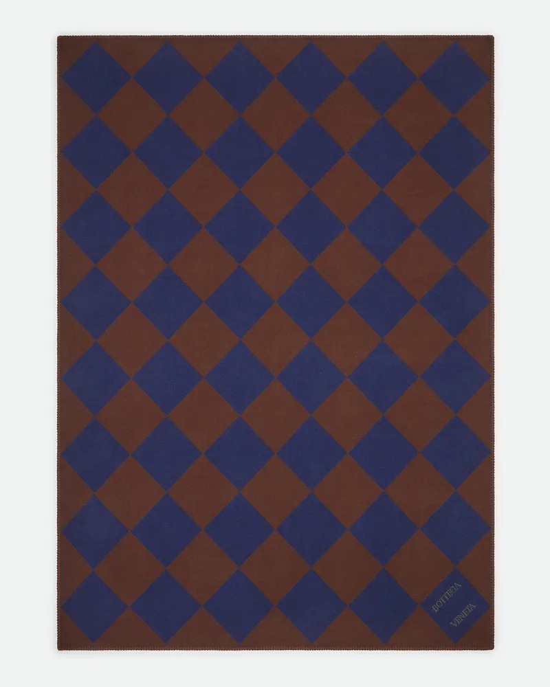 Bottega Veneta Karierte Jacquard-decke - Blau - Unisex Blau