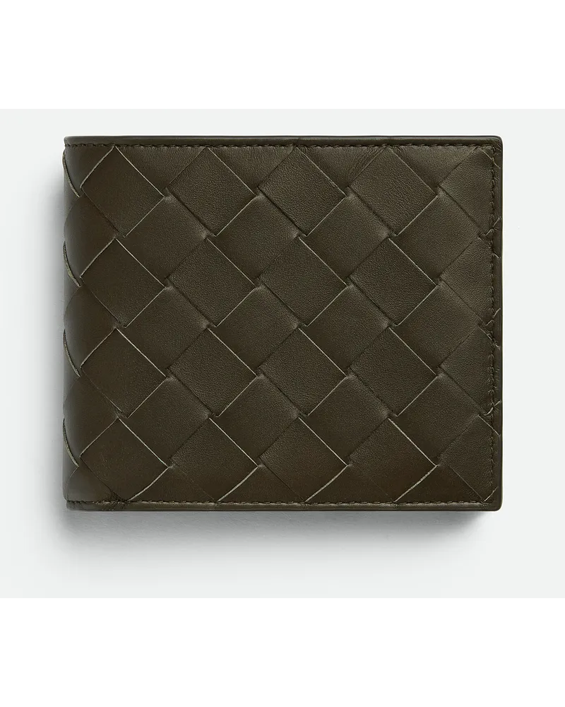 Bottega Veneta Intrecciato Bifold Portemonnaie Mit Münzfach Kaki