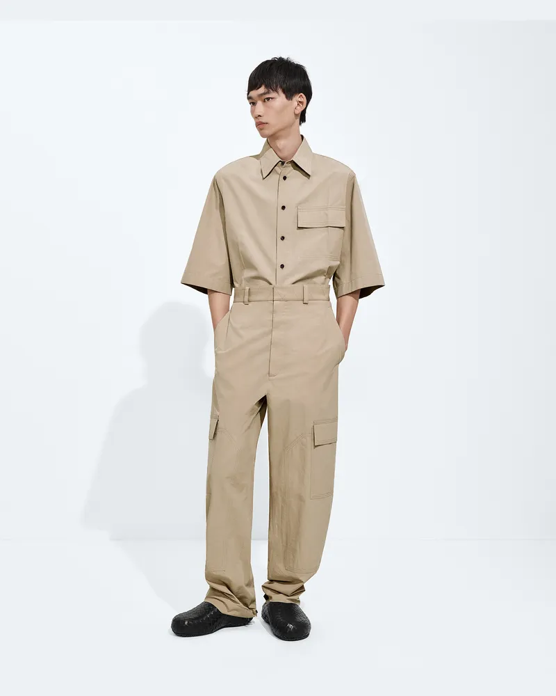 Bottega Veneta Cargohose aus Baumwolltoile-Beige - Herren Beige