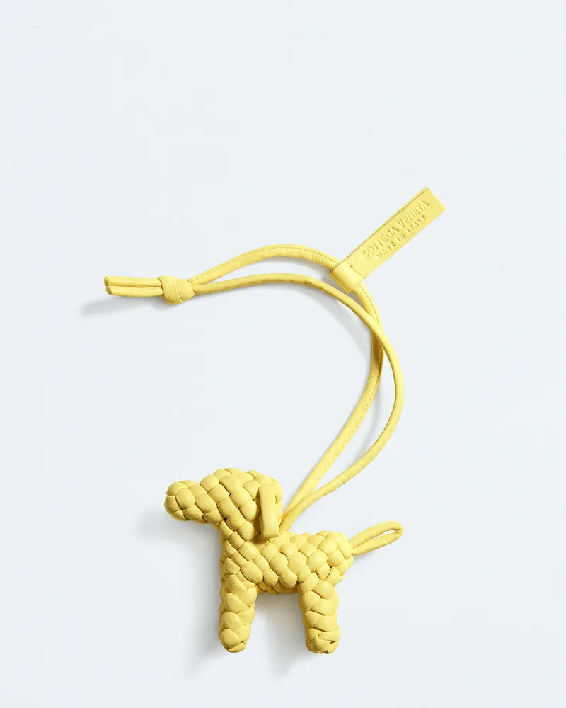 Bottega Veneta Hunde-charm - Gelb - Herren - 100 % Lammleder Gelb