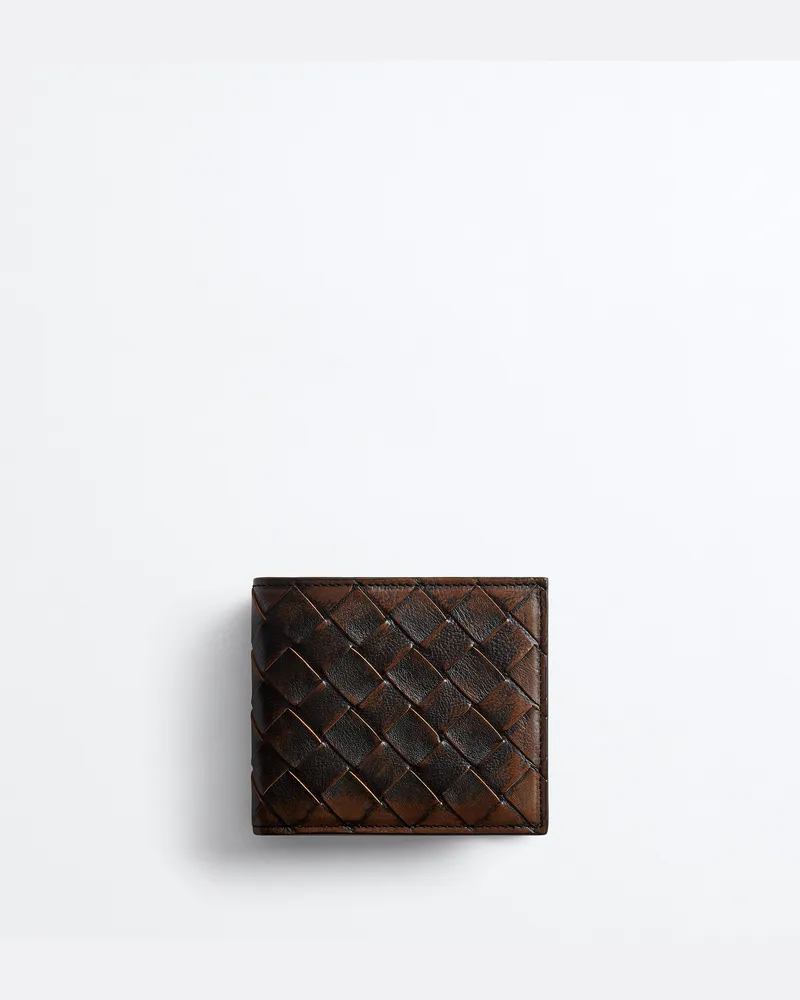 Bottega Veneta Intrecciato Bi-Fold Portemonnaie mit Münzfach-Schwarz - Herren Schwarz