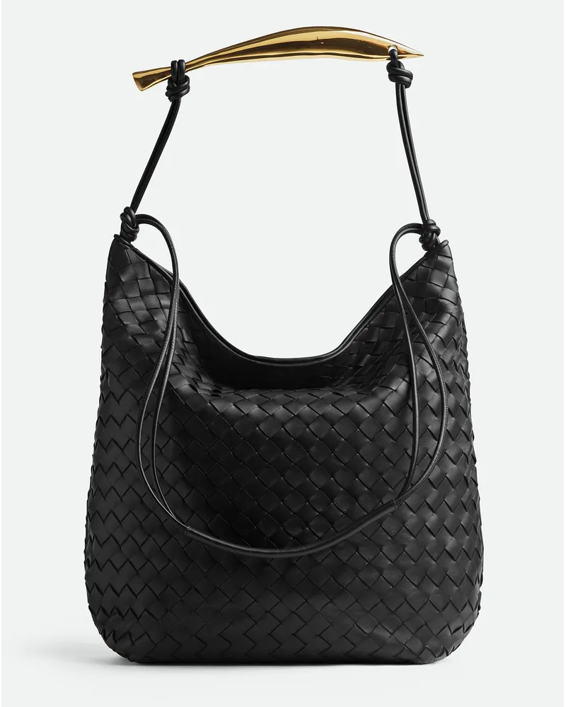Bottega Veneta Sardine Hobo Bag Black