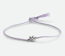 Freundschaftsarmband - Lila - Unisex 50 % Seide & 50 % Sterlingsilber