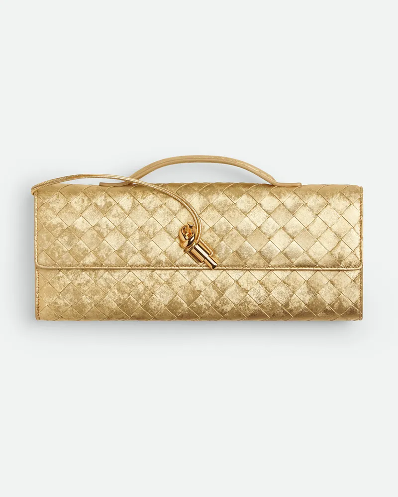 Bottega Veneta Andiamo Clutch Gold