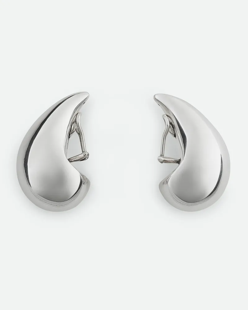 Bottega Veneta Mittelgroße Drop Ohrringe Silver