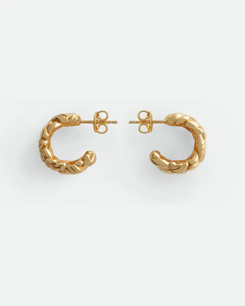 Bottega Veneta Große Intreccio Ohrringe - Gelb - Damen Gelb