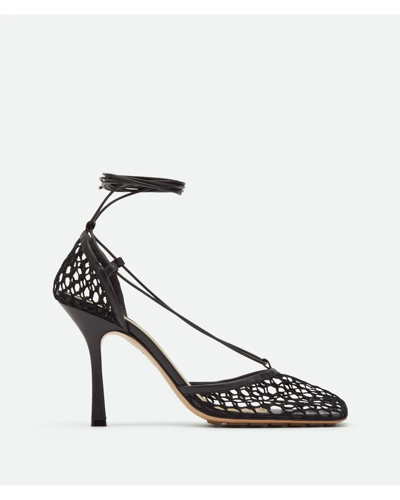 Bottega Veneta Stretch Schnürsandale Black
