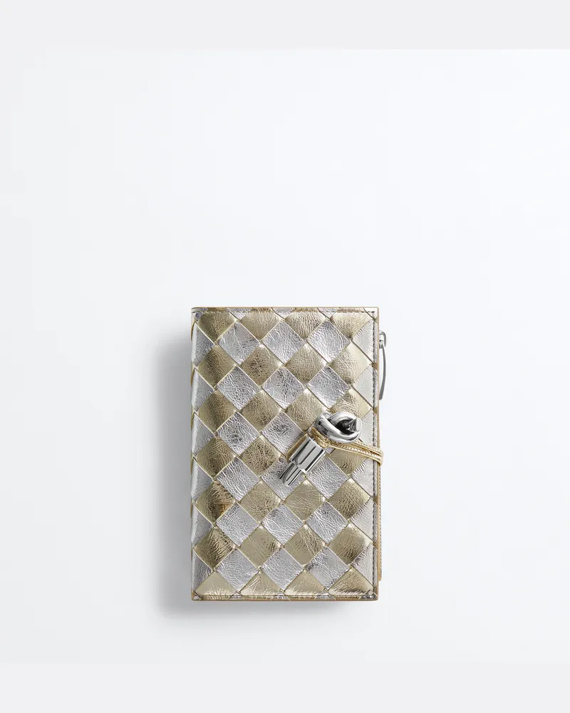 Bottega Veneta Mittelgroßes Andiamo Bi-Fold Portemonnaie -Silber - Damen Silber
