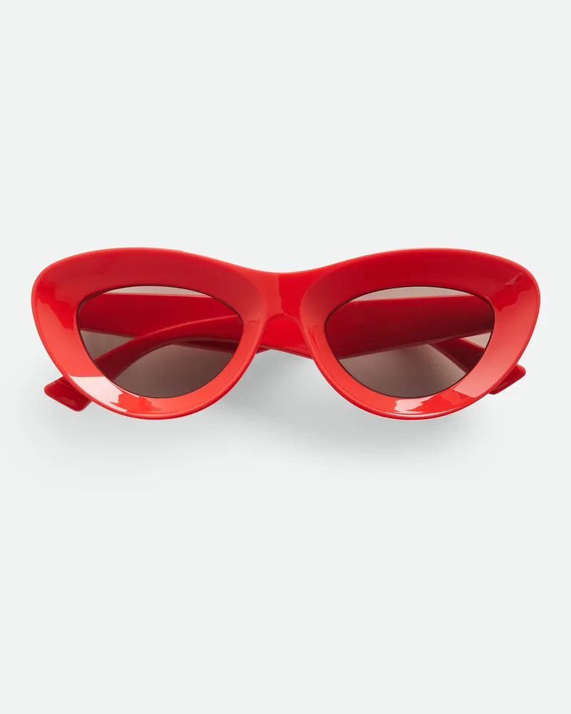 Bottega Veneta Sharp Cateyesonnenbrille Red