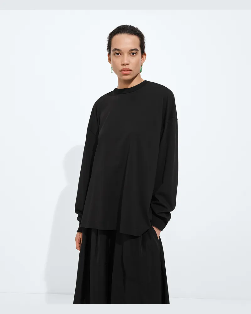 Bottega Veneta T-shirt Aus Baumwolljersey - Schwarz - Damen 100 % Baumwolle Schwarz