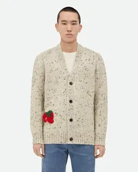 Bottega Veneta Bestickter Cardigan Aus Leinen Dove