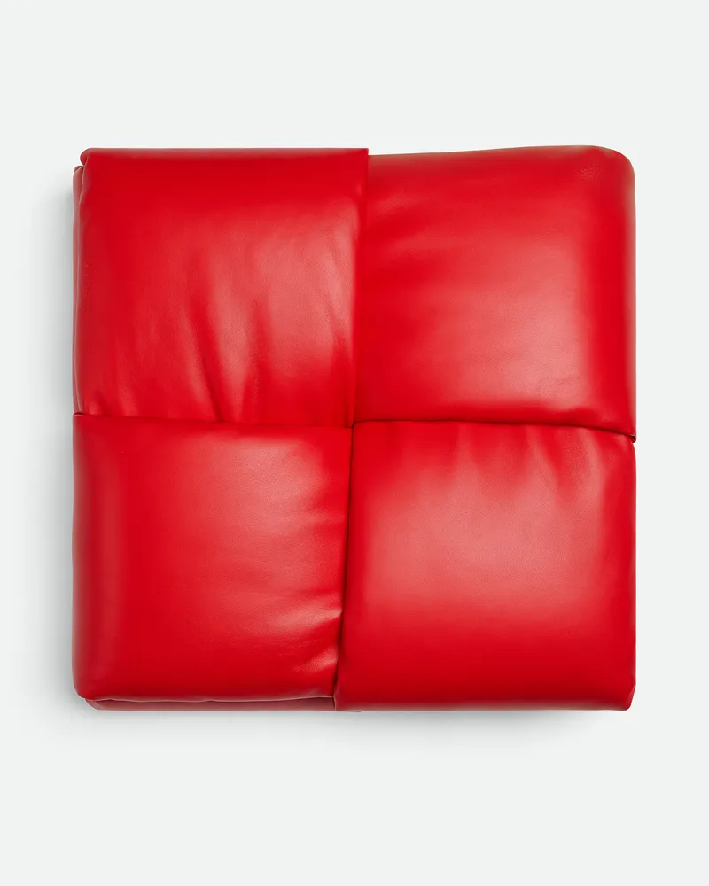 Bottega Veneta Padded Intreccio-Kissen-Rot - Unisex Rot