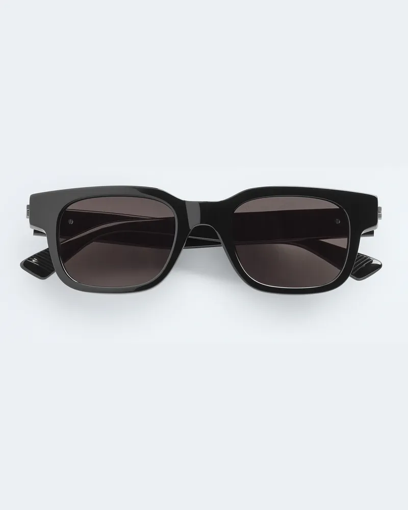 Bottega Veneta Quadratische Classic Sonnenbrille - Schwarz - Unisex - 100 % Recyceltes Azetat Schwarz