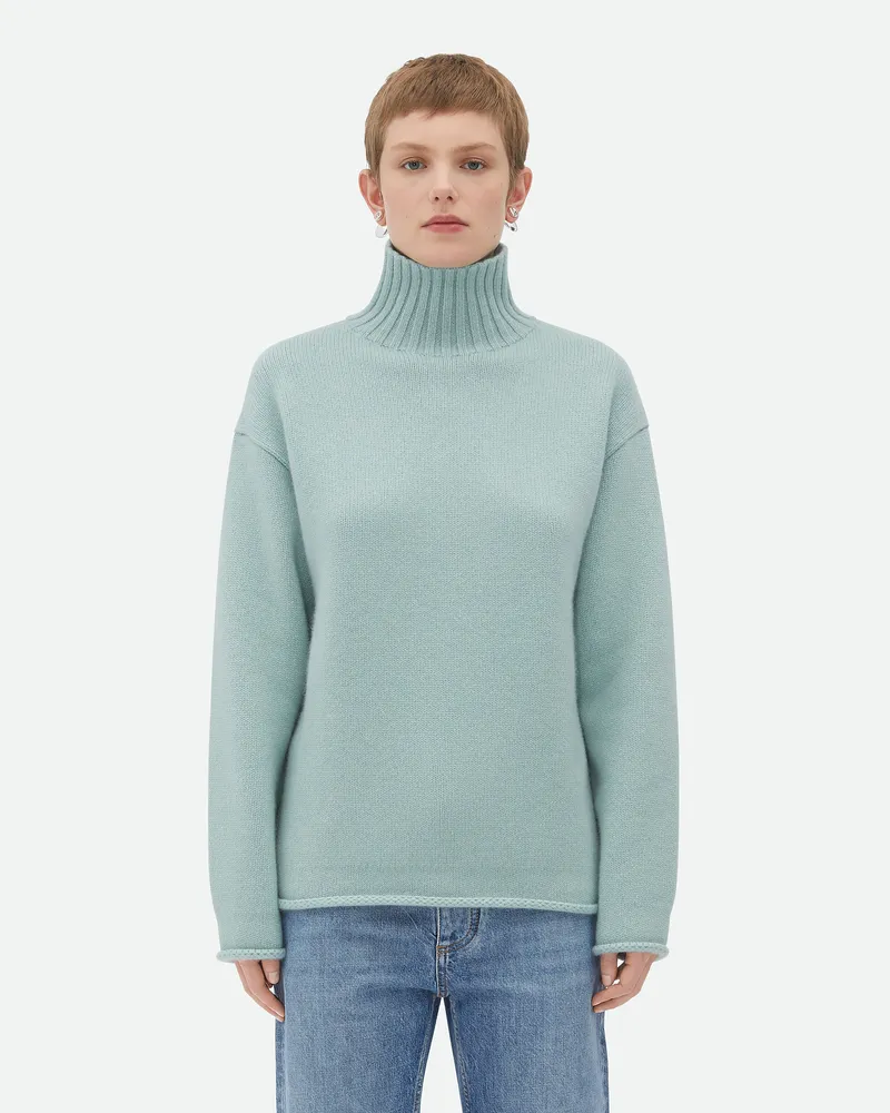 Bottega Veneta Texturierter Kaschirpullover Mint