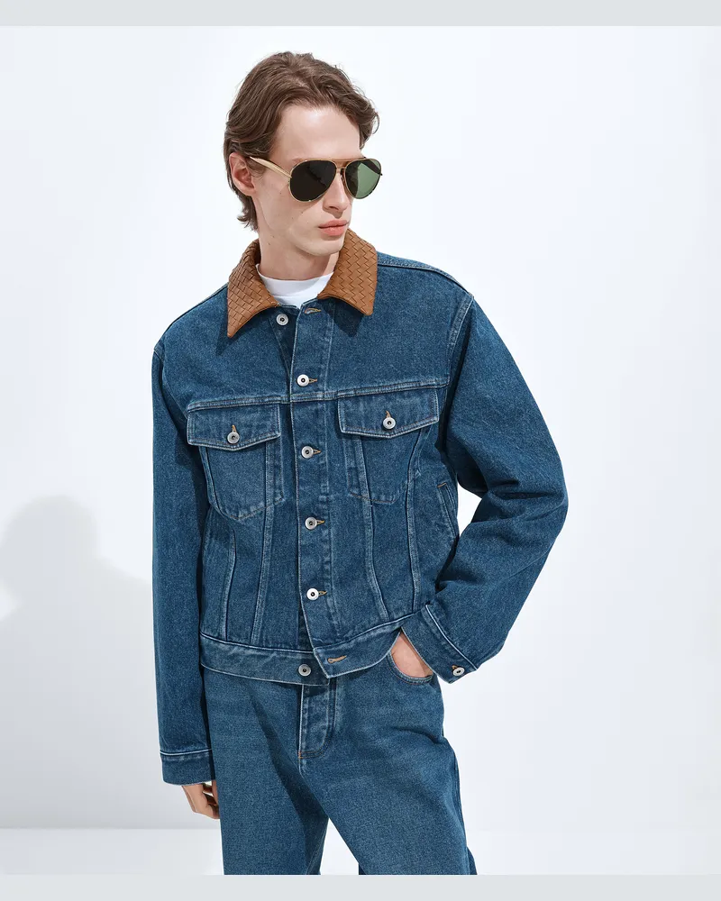Bottega Veneta Medium Indigo Jeansjacke - Blau - Herren 100 % Baumwolle Blau