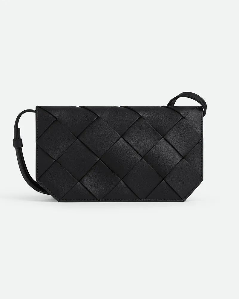 Bottega Veneta Diago Handyhülle - Schwarz - Herren - 100 % Kalbsleder Schwarz